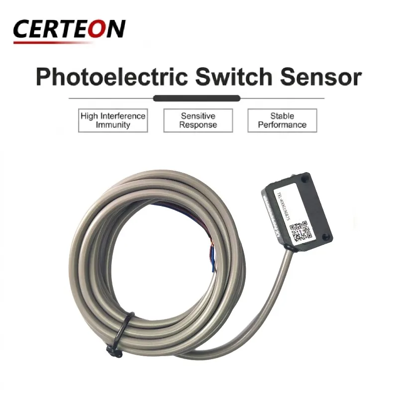 DQ Transparent Object Detection Sensor Retro Reflective Photoelectric Switch Laser Red LED NPN PNP Industrial Sensor 4M