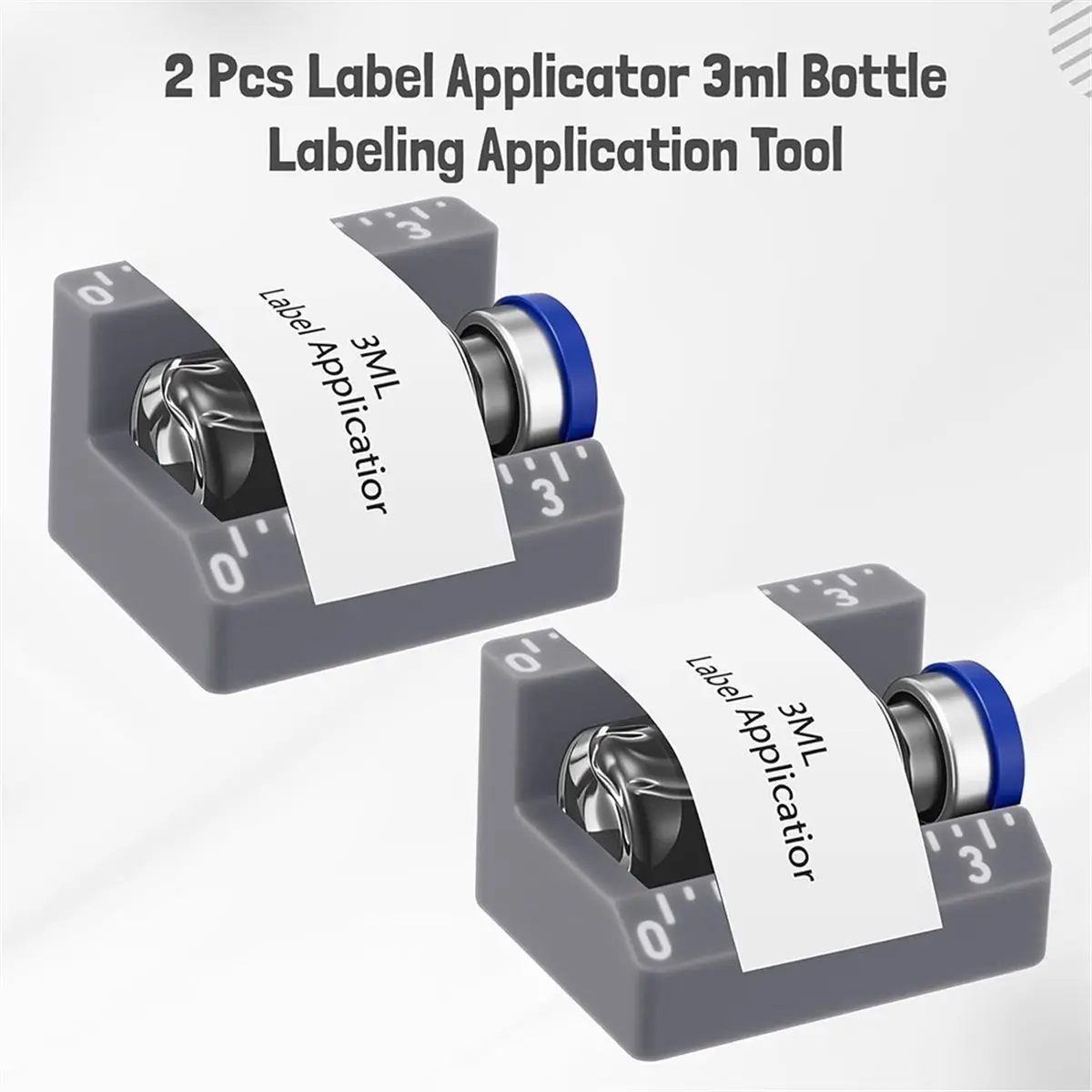 NOCM 2 Pcs Vial Label Applicator for 3ml Bottles, Small Jars Essential Oils Containers Labeling Tool
