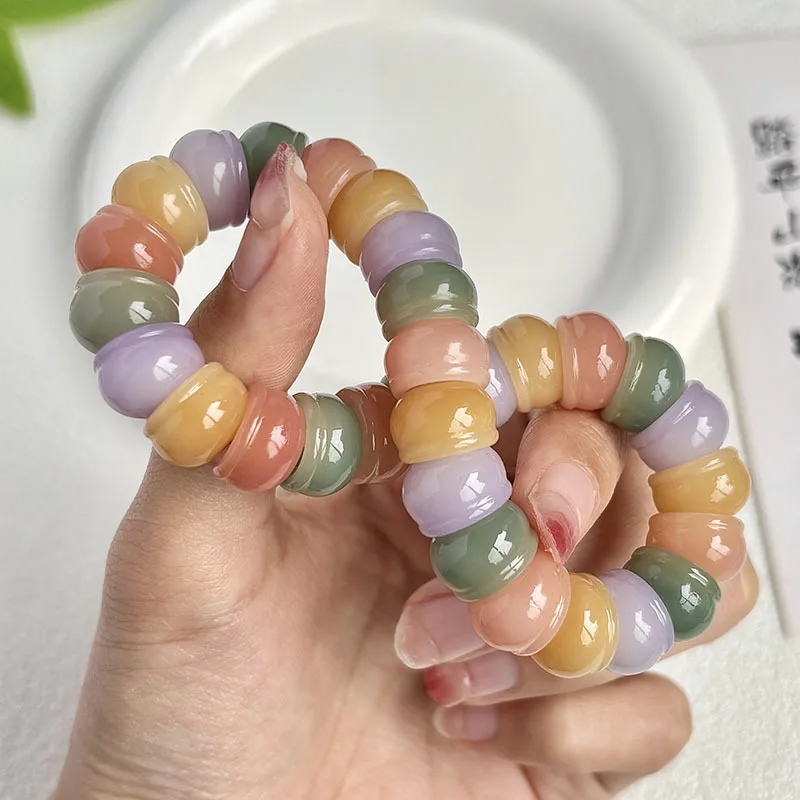 Duobao Linglong Zhan Single-Strand Bracelet With Delicate Beadwork, Buddhist Prayer Beads