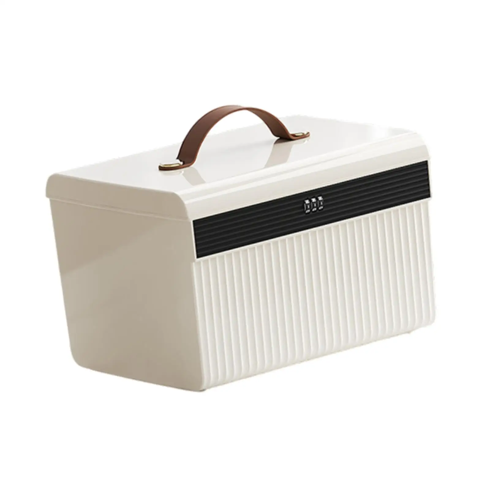 Secure Lockable Storage Organizer Box with Password Protection Portable Bin for Office Closet and Dorm Storage