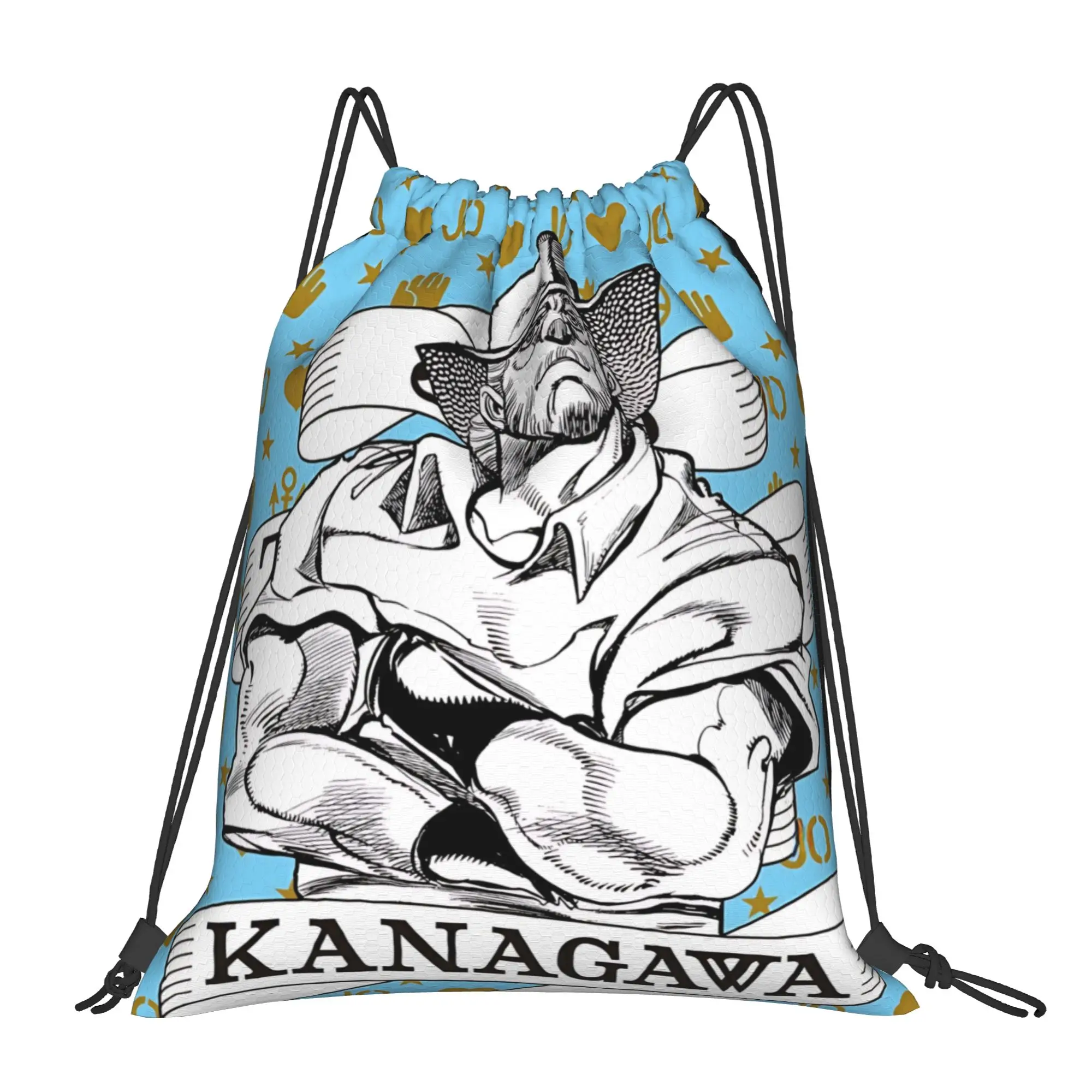 gym Pouch Jojo's Bizarre Adventure World  Drawstring Bags Hiking Unisex Storage Organize Bundle Pocket Rope Bag