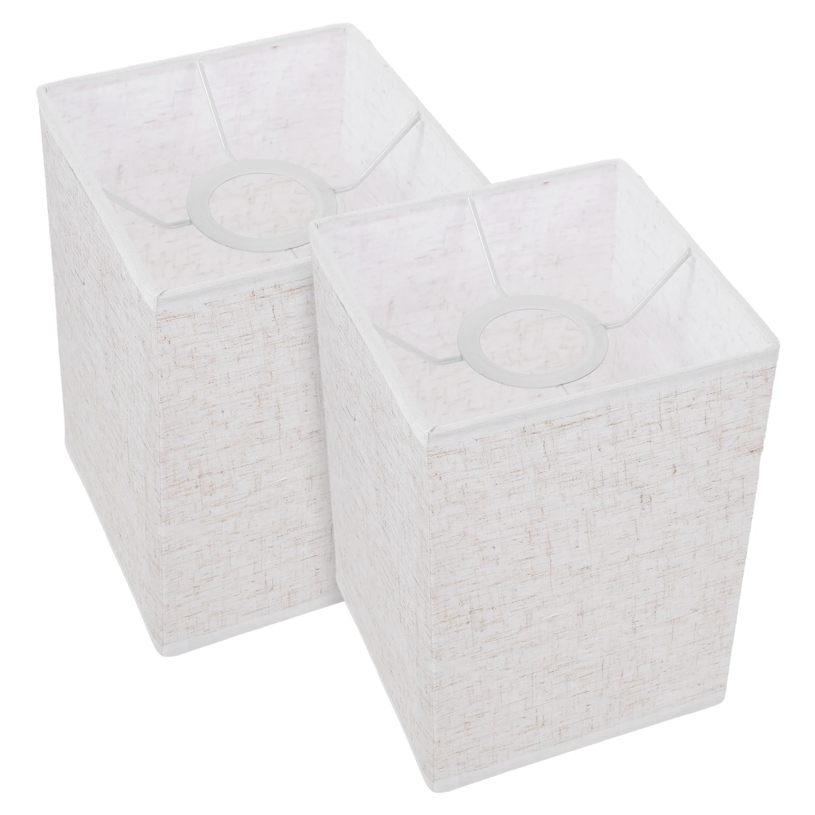 

2Pcs Square Lampshade Replaceable Clip Table Lamp Lamp Shade Light Cover for Home Bedroom Office Durable Soft Protection