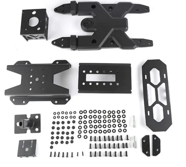 A dobradiça de reforço da porta traseira MK é adequada para 18-22 Wrangl Er JL Acessórios modificados TF Conjunto de estrutura de pneu sobressalente reforçado