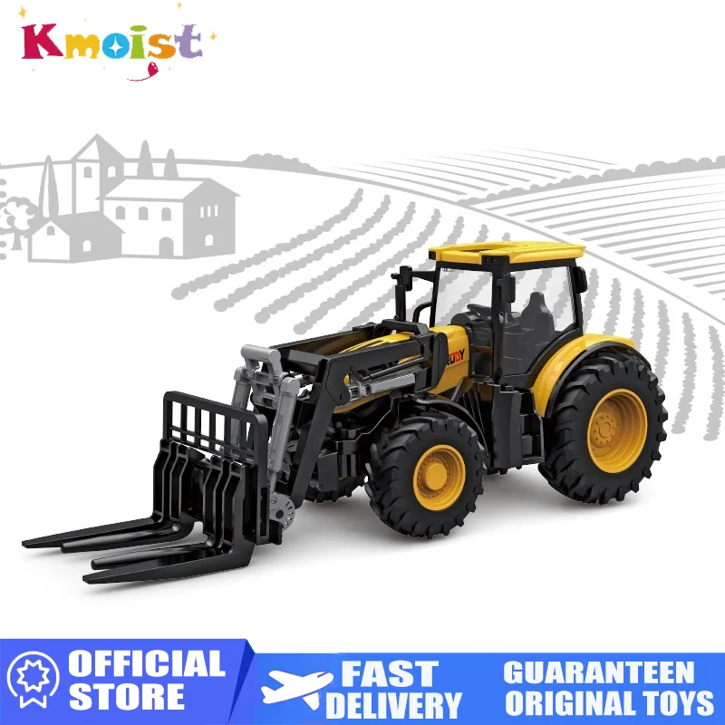 Large Scale Tractor DIY Farmer Car Playset Toy Transport Trailer Engineering 1/24 Inertia Farmer\'s Combined Truck Vehicle Toys