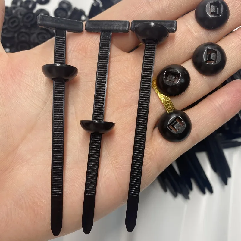 200/100pcs Heavy-Duty Self-Locking Nylon Cable Ties with Black Plastic Zipper Pulls - for Car Repair, Home, Office & Outdoor Use