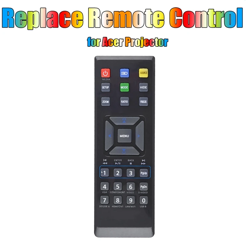 

Replace Remote Control for Acer Projector V12S AS211 P1283 M413 PE-X42 V12X AX316 P1283N