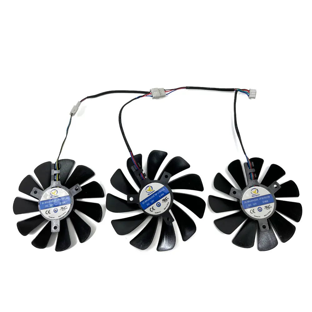 NEW 1SET CF1010U12S XFX RX 5600 XT 6GB GPU Fan，For XFX RX 5600 XT、RX 5700、RX 5700 XT Video card cooling fan