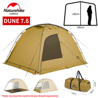 Naturehike DUNE 7.6 Lightweight Modified Dome Tent 4-season Double Layer Tent 2-4 Person Family Outdoor Camp Travel Waterproof