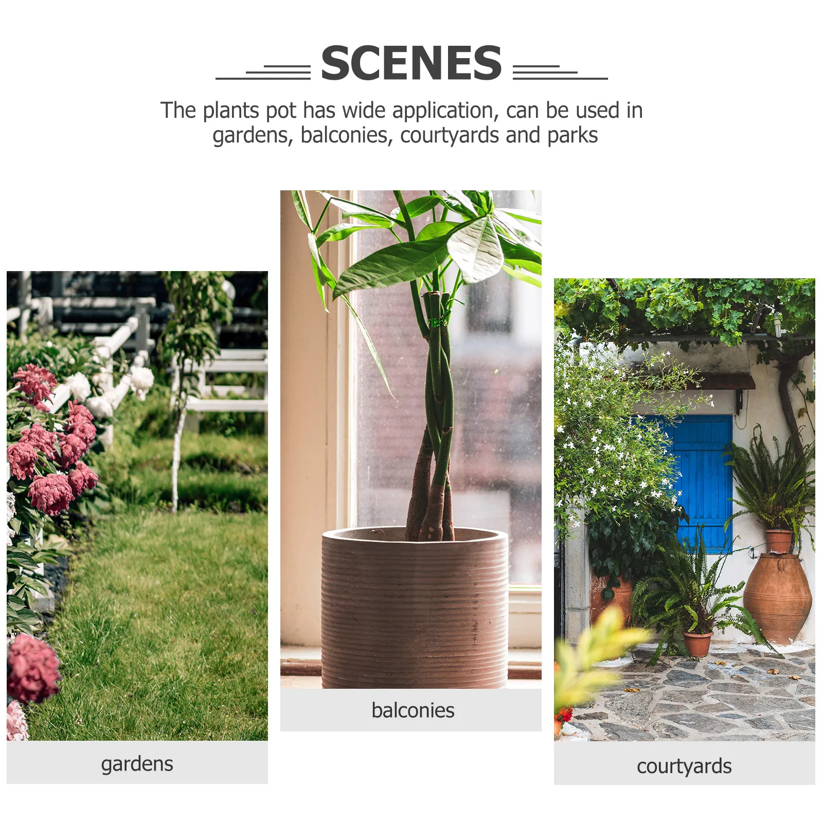 

4Pcs Resin Nursery Flower Pots Durable Indoor Outdoor Pots with Drainage for Succulent Orchid Plant Care Orchid Pot with Saucer