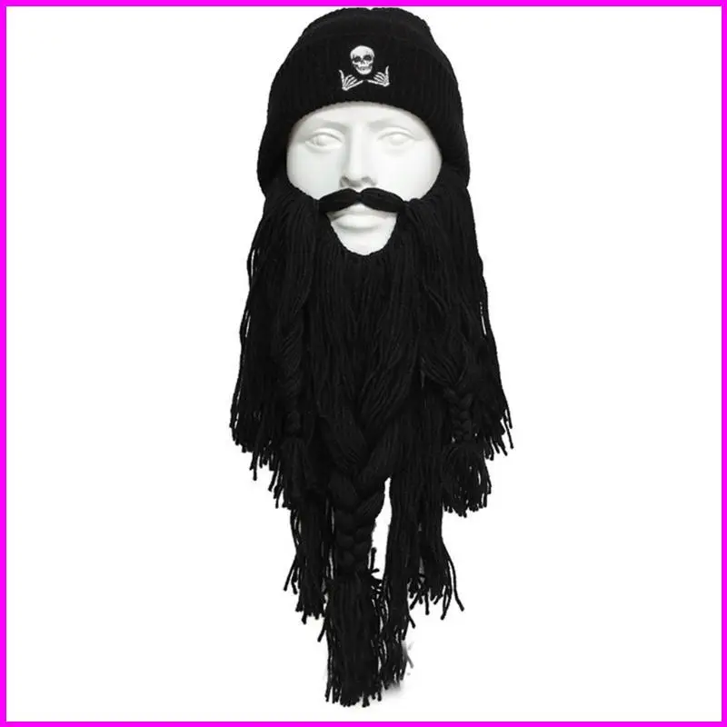 Winter Balaclava Full Face Cover Hoed Gebreide Baard Hoed Verstelbaar voor volwassen kinderen