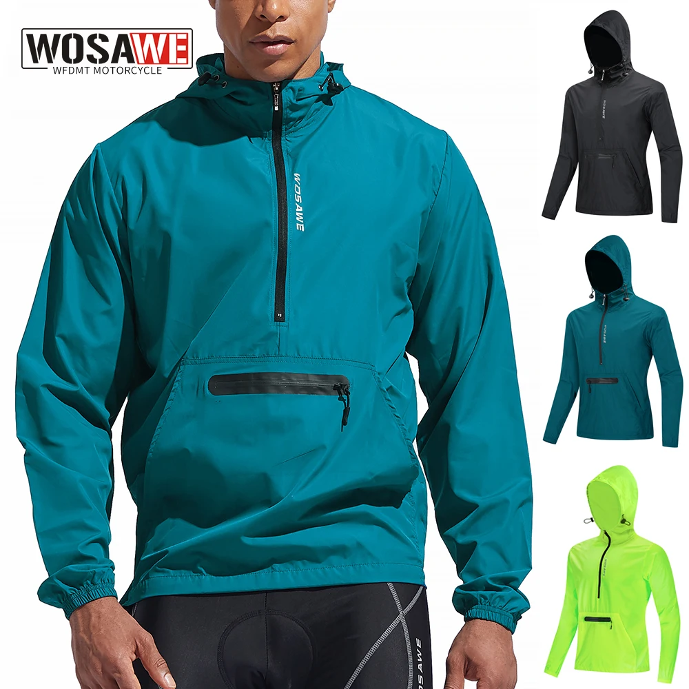 

WOSAWE Men's Motorcycle Windbreaker Packable Jacket Lightweight Water Resistant Windbreakers Windproof Dustproof Running Coat