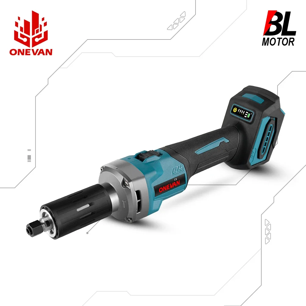 Onevan-コードレス電気グラインダー,35000rpm,6mm,2000w,回転工具,makita 18vバッテリー用