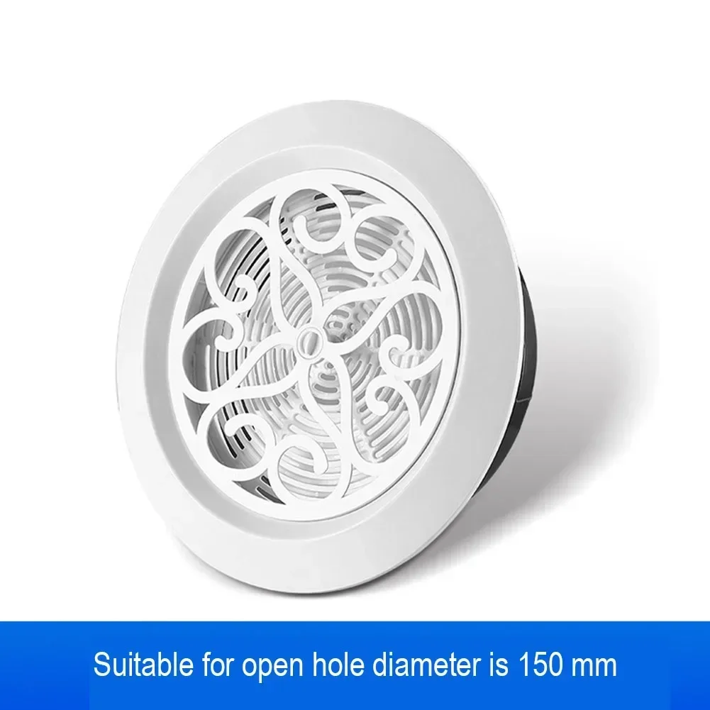 1PCS 75/100/125/150/200mm ABS Circular Vent Cover Adjustable Air Volume Exhaust Outlet For Central Air Conditioning HVAC Parts