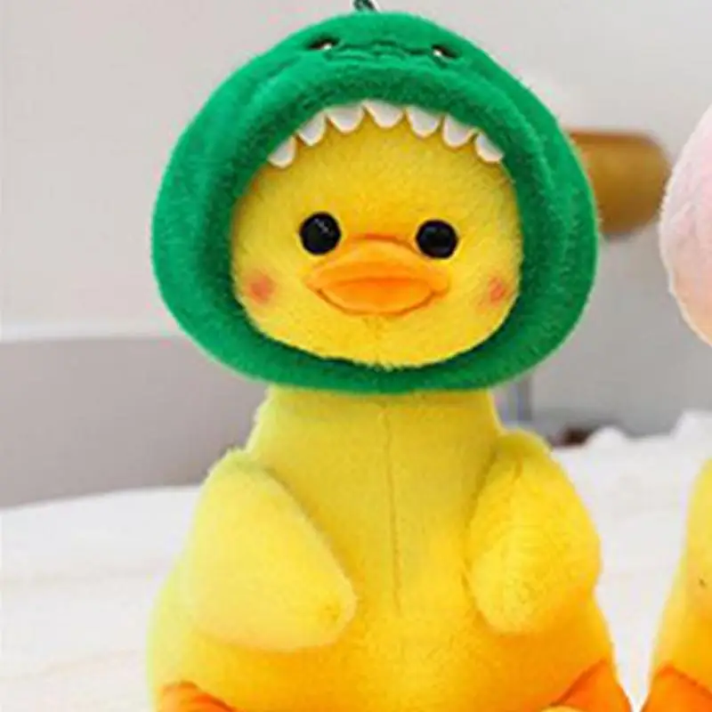 25 سنتيمتر بطة صفراء محشوة دمية على شكل حيوان مع قبعة الديكور الاشياء لعبة رمي وسادة وسائد أريكة الطفل النوم الأصدقاء لجميع الأعمار #3