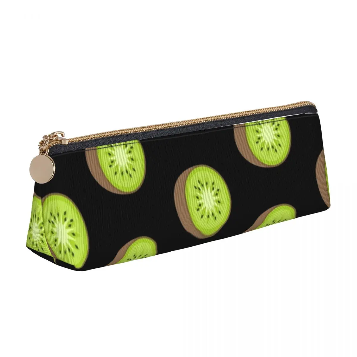 Vegetarian Pencil Case Kiwi Fruit Portable Pencil Bag Boy Girl PU Leather Aesthetic Back To School Pencil Cases Custom Supplies