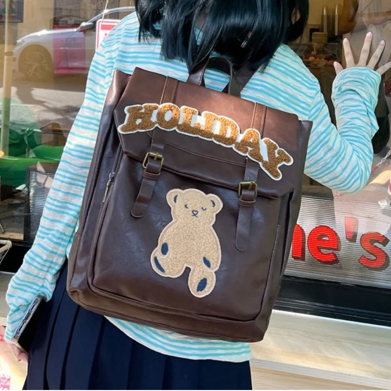 فتاة الموضة الكرتون شعبية على ظهره طالب الملابس عارضة الرياضة سعة كبيرة لطيف يده حقيبة تخزين Crossbody جديد #3