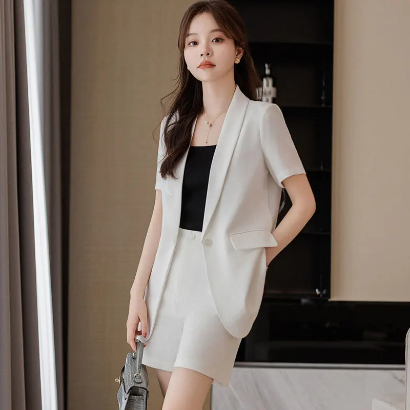 Short Sleeve Suit Suit Female Summer2024New This Year's Popular Beautiful Casual Salt Series Wear Two-Piece Suit High Sense