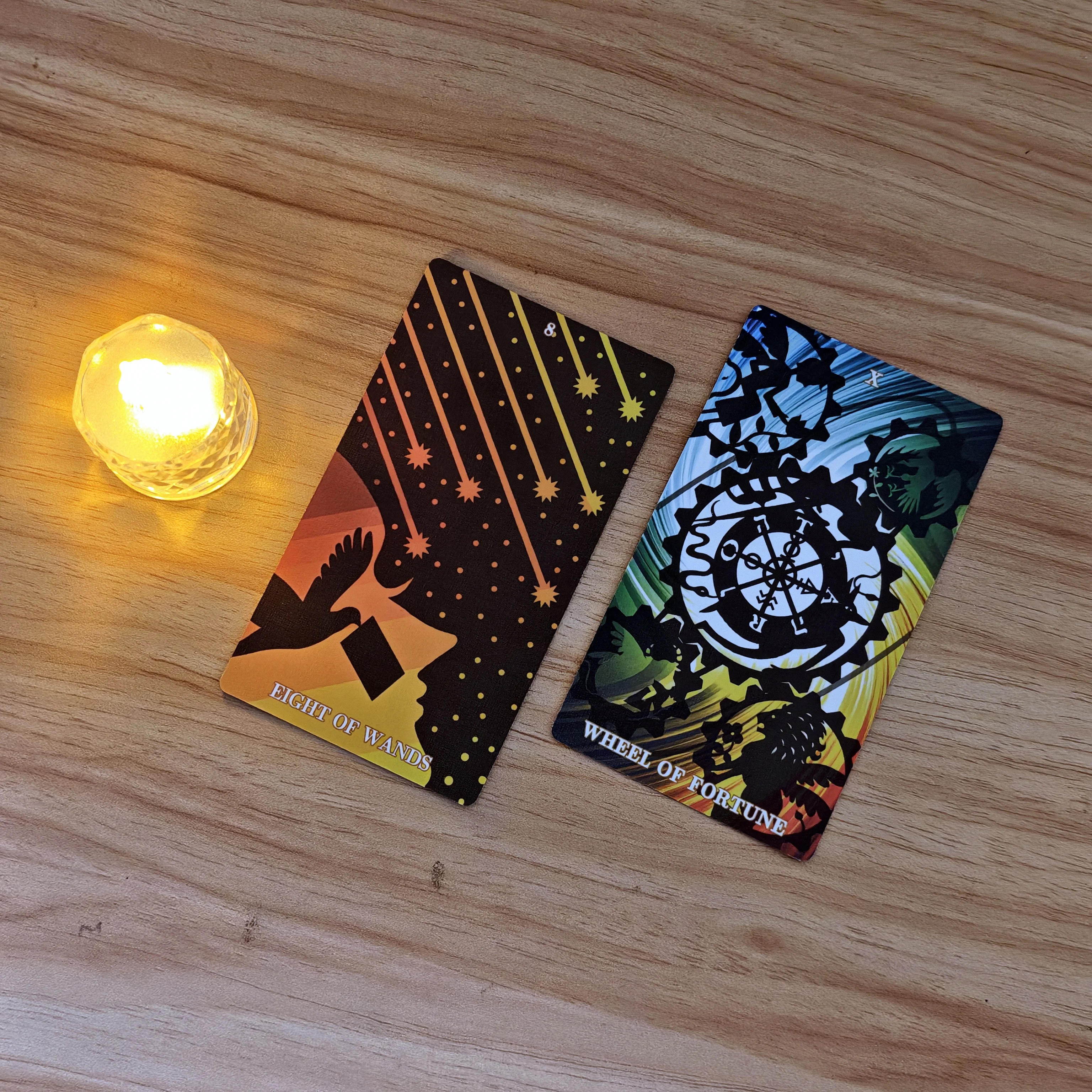 Jeu de cartes de tarot avec silhouettes 12x7cm, 78 cartes