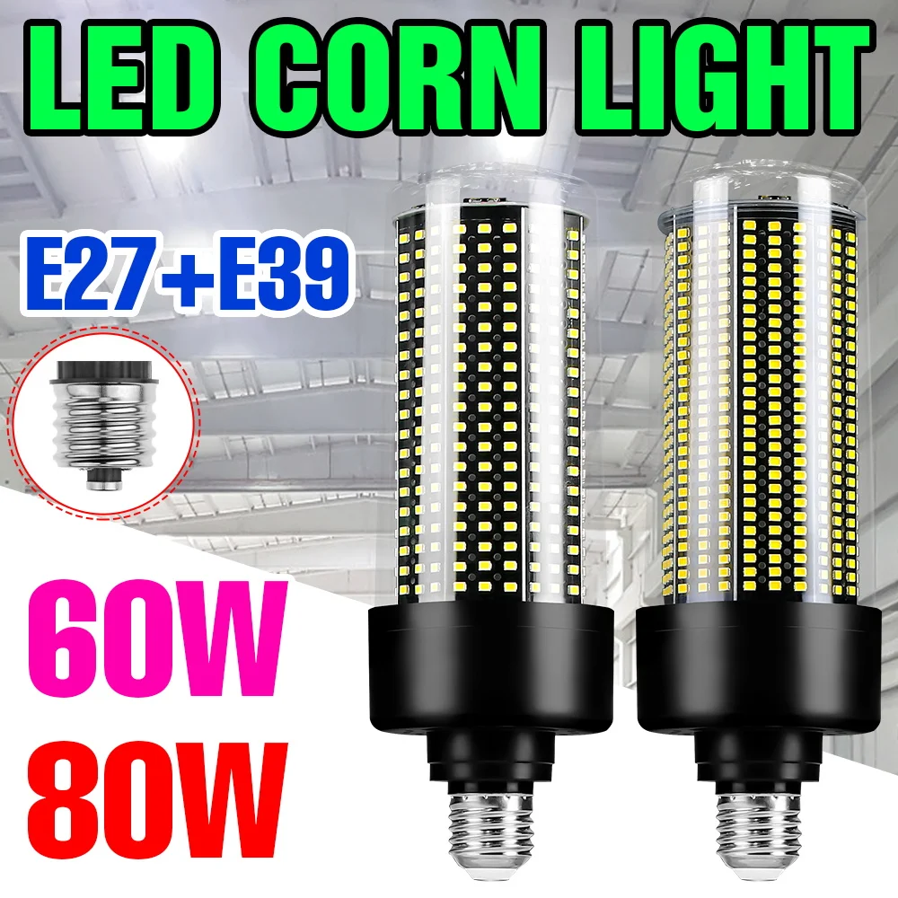 

Светодиодные лампы-кукуруза 80 Вт, цоколь E27/E26, 220 В, для гостиной, потолочные светильники, для кухни, офиса, спальни, домашнего декора