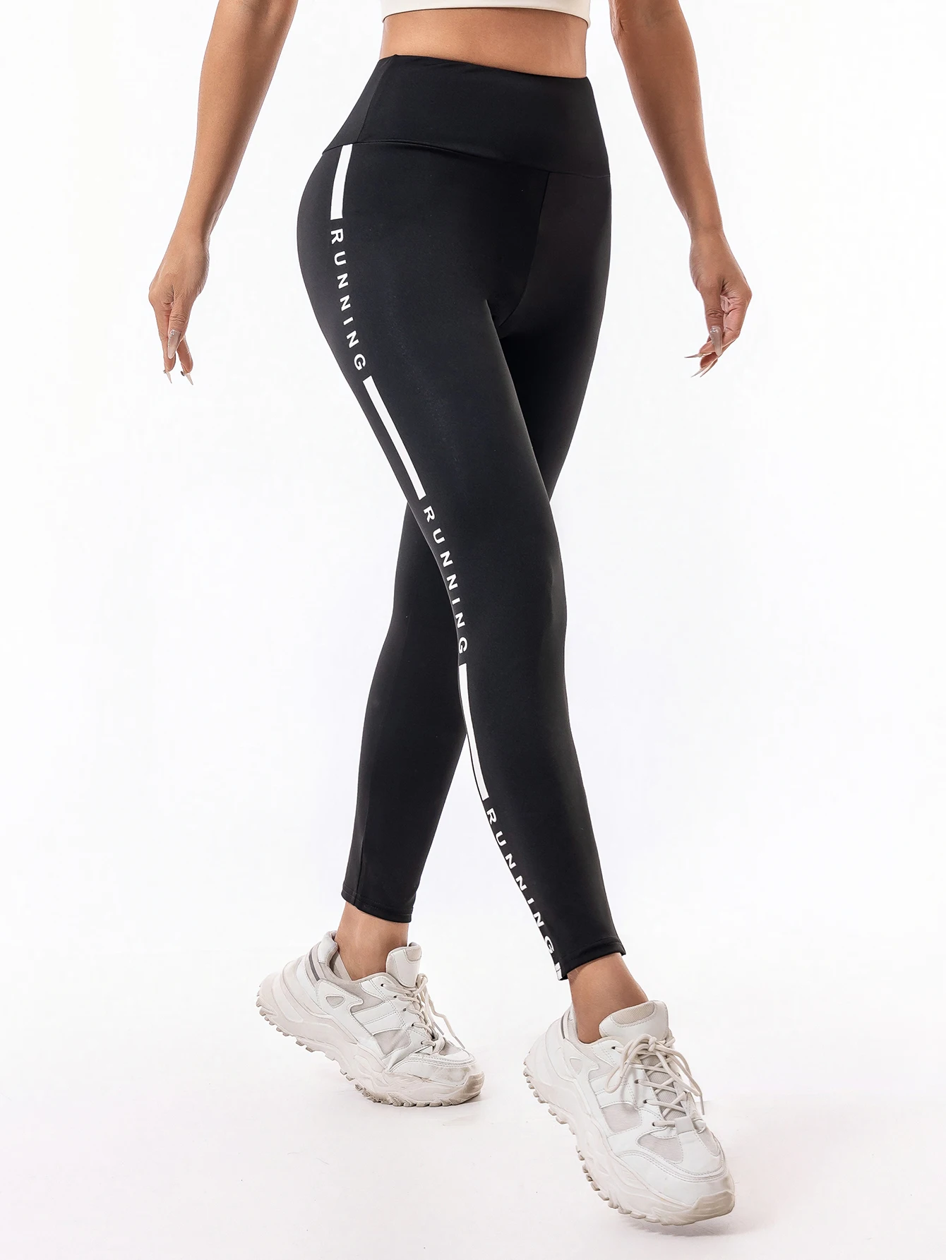 Fitness Pants Women's Bottom Yoga Dress Training Quick Dry Large Size High Waist Hip Lift Tight Pants Sports Running Compression