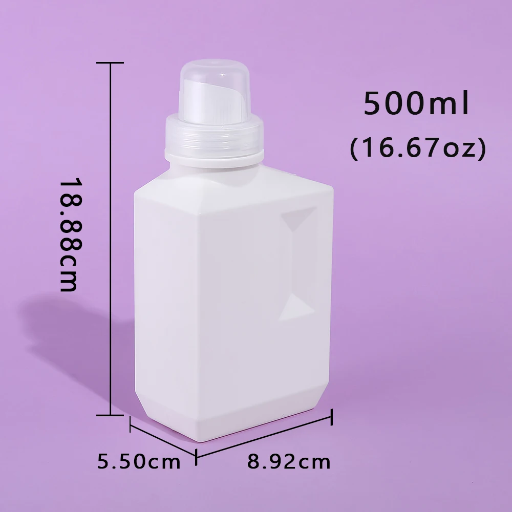 500ml Empty Refillable Container Dispenser Lotions Bottle for Water Soaps Detergent Liquid Hand Clenaer