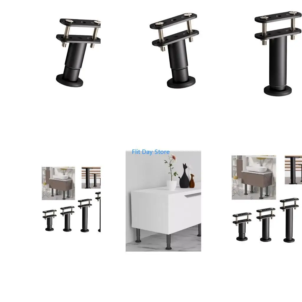 F92C Under Bed Center Support Leg Adjustable Height Bed Support Legs Heavy Duty Bed Risers Replacement Leg with Wider Base