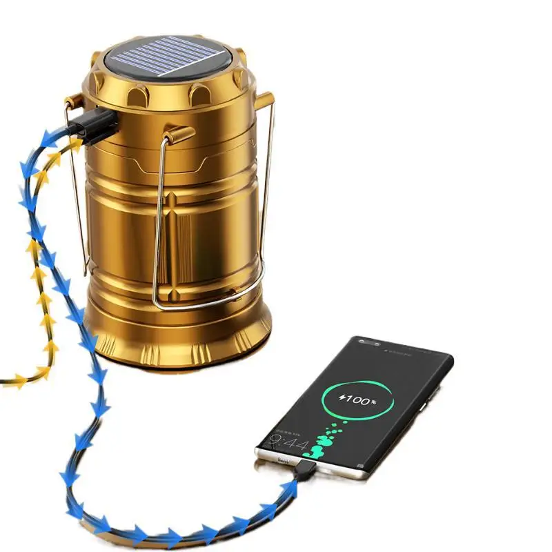 Solar hand crank power generation multi-functional horse lamp emergency flashlight strong light power bank outdoor camping