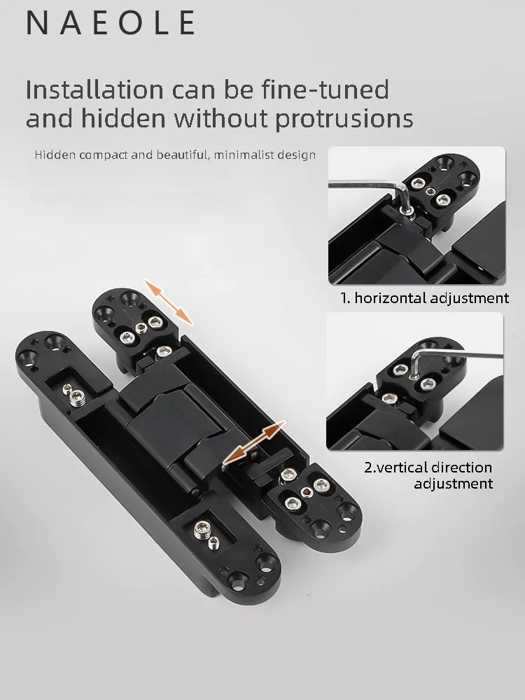 Hardware Accessories for Escape Room Doors, Invisible Bookcases, Rotating Cabinets Door Hinges, Heavy-duty Concealed Door Hinges