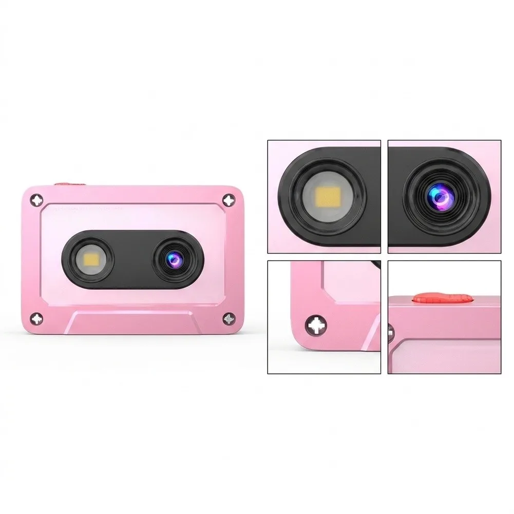 Retro style camera with 0.96 inch LCD 12 megapixel photos 1080P video ABS material compact size USB 2.0 TF card slot