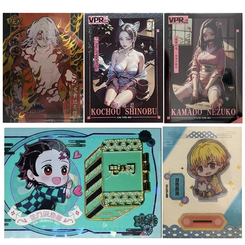 Anime Demon Slayer Kibutsuji Muzan Kochou Shinobu Tomioka Giyuu Rengoku Kyoujurou collection card Children's toy Board game card