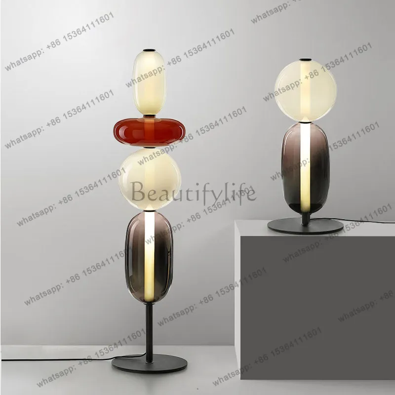 Postmodern minimalist style Nordic stained glass floor-to-ceiling apartment living room bedroom floor-to-ceiling ornament