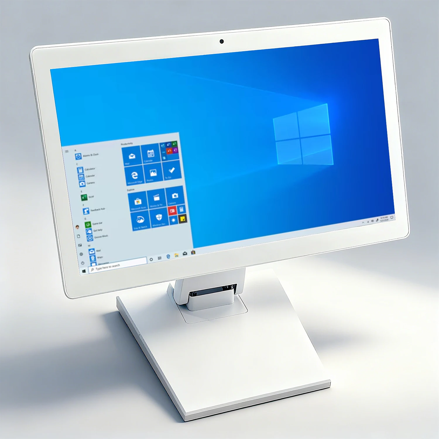 15.6 Inch POS Machine With Double Touch Screen SDK Barcode Reader & Facial Recognition All-in-One PC For Retail