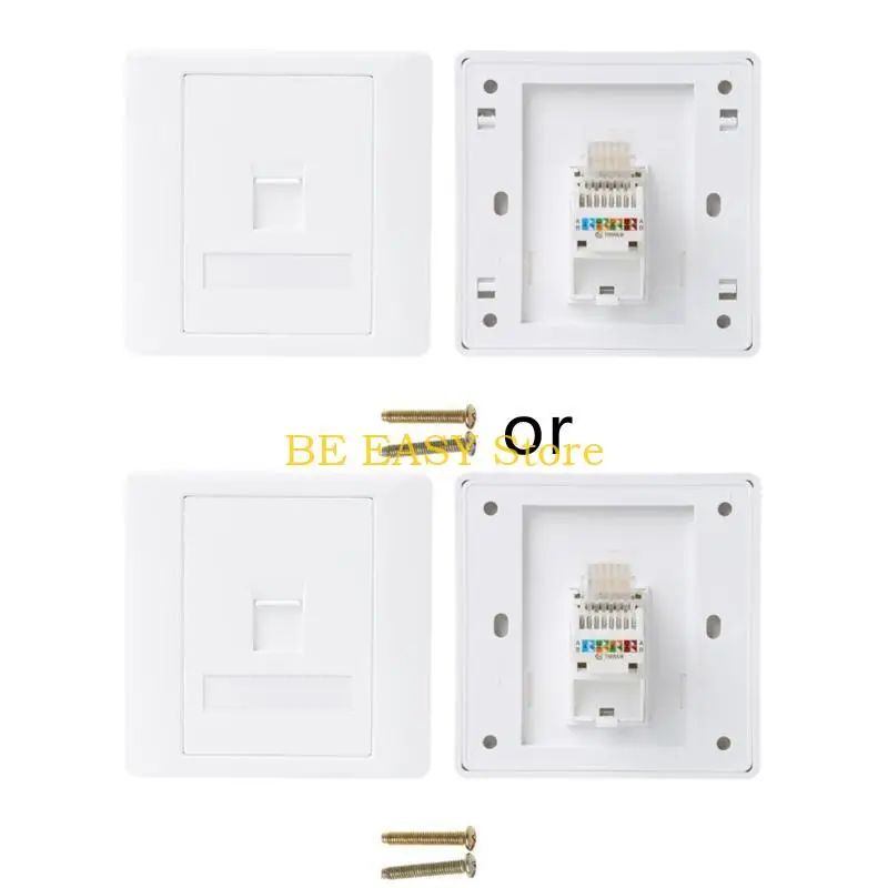 E28F 86 Type Computer Socket Panel CAT5E Module RJ45 Cable Outlet