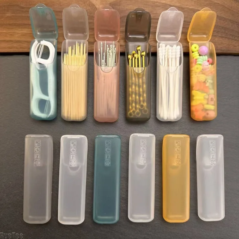 4/8Pcs PP Plastic Mini Storage Box, Portable Travel Organizer, Compact Case for Toothpick Floss Capsule Small Daily Tool Parts