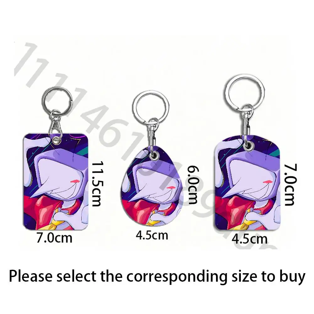 D-Deltarune Tenna Protective Printed Leather Card Case Metal Keychain for Bank Credit Bus Subway ID Cards view 5