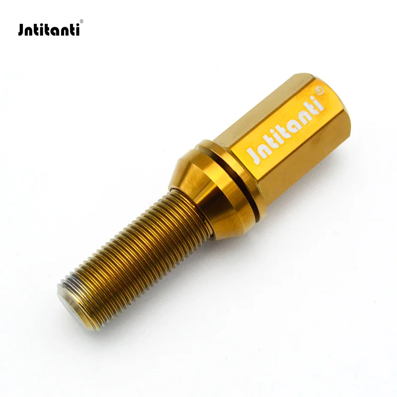 

Jntitanti Extended 17mm Hex Hollow Head Floating Cone Seat Gr.5 Titanium Wheel Bolt M12x1.25 for French Italian Cars Wheel
