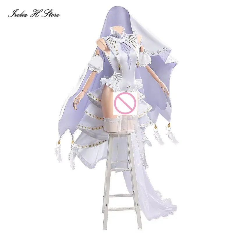 

Irelia H Store Blue Archive Iochi Mari Косплей Костюм Игра Iochi Mari Pure White Vow платье сексуальное женское белье частные фотосессии