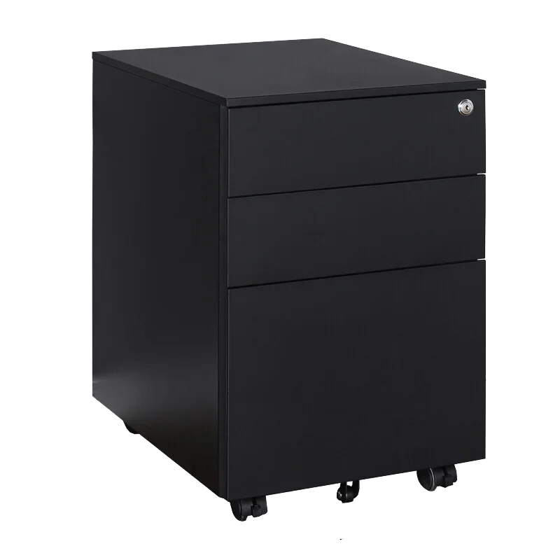 Office Furniture Mobile File Pedestal 3 Drawer Steel Storage Cabinet With Combination Lock Safe Lock