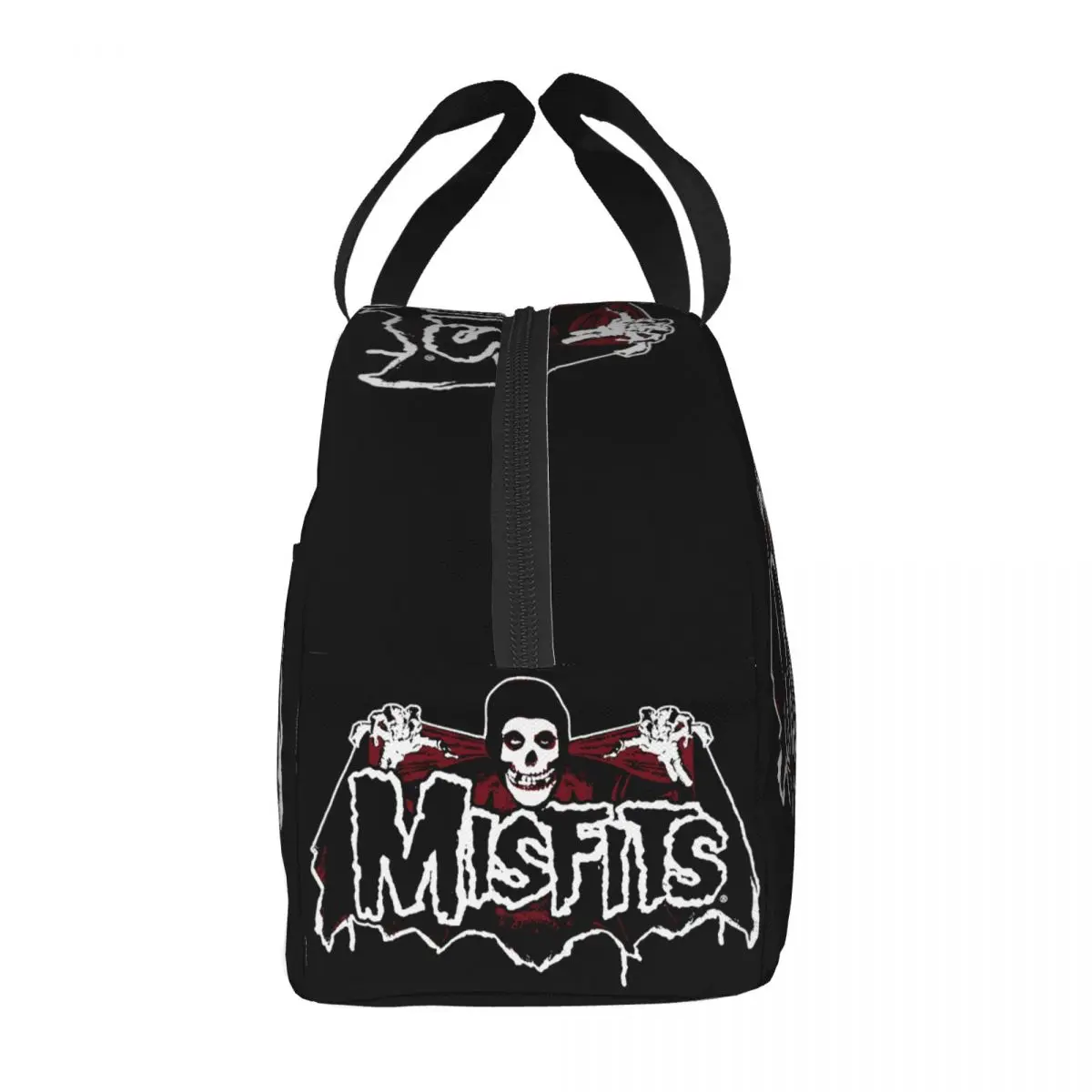 Horror Punk Rock Misfits Skull Lunch Bag Women Cooler Thermal Insulated Lunch Box for Student School Work Picnic Food Tote Bags