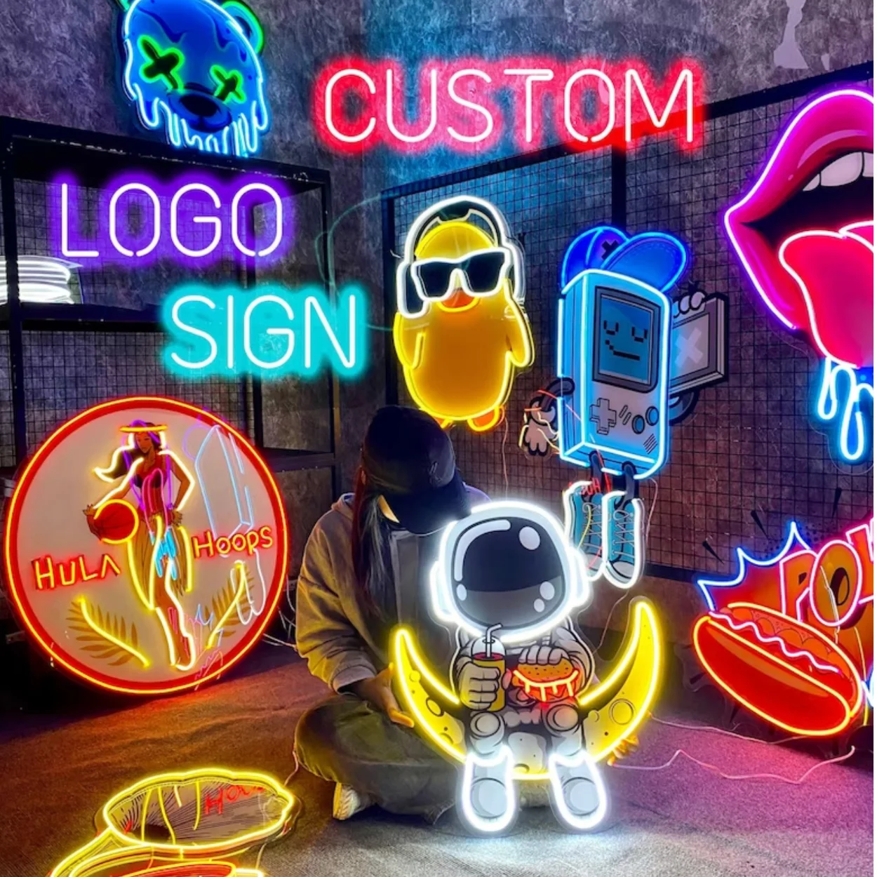 Retro Vintage Style Custom LED Neon Sign for Man Cave Garage and Industrial Bar Decor