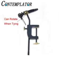 CONTEMPLATOR 1pc Fly Tying Classic Rotary Vise Tool Safety Holding Hook Fishing Brass C-clamp Tying Vise With Steel Hardened Jaw