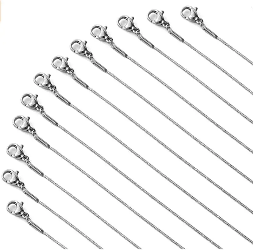 10 Meter Lot Wholesale Price Fashion Stainless Steel 3mm Round Snake Chain Jewelry Findings /Marking Chain Diy Jewelry