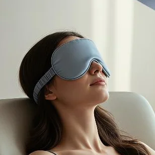 Double‑Sided Silk Sleep Eye Mask Light‑Blocking Breathable Soft Travel Sleeping Eyeshade Comfortable Night Rest Eye Wear