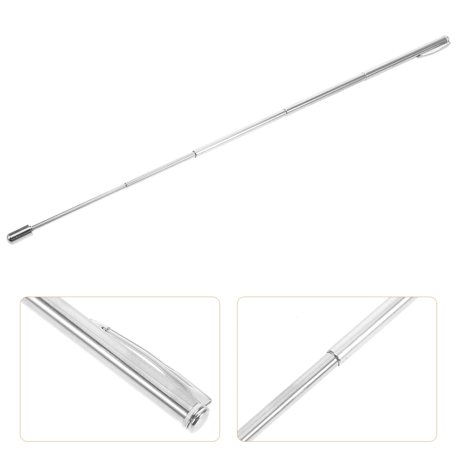 

Lightweight Retractable Stainless Steel Orchestra Conductors Portable Music Conducting Stick Concert Performance Accessory