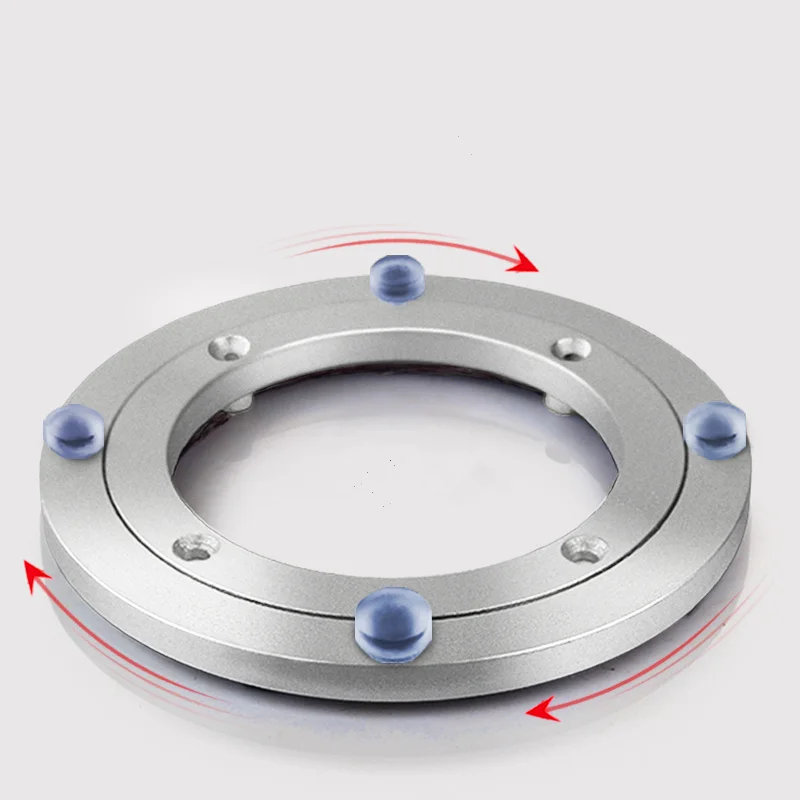 

High quality Aluminium Alloy Lazy Susan silencer Rotating Bearing Turntable Swivel Plate for glass marble round table