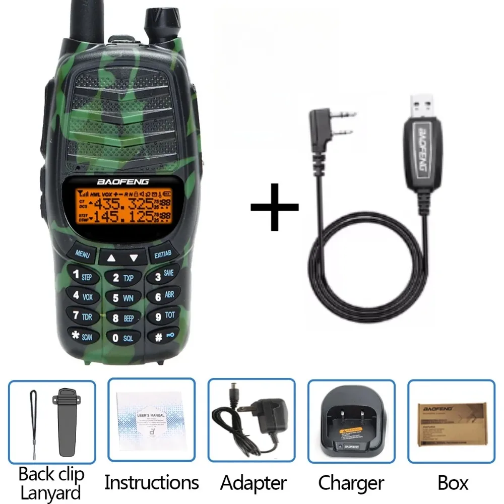 

Baofeng UV-X10 10W Walkie Talkie Tri-power Dual Band VHF UHF Long Range USB Charging High Power For UV-5R K5 Ham Two Way Radio