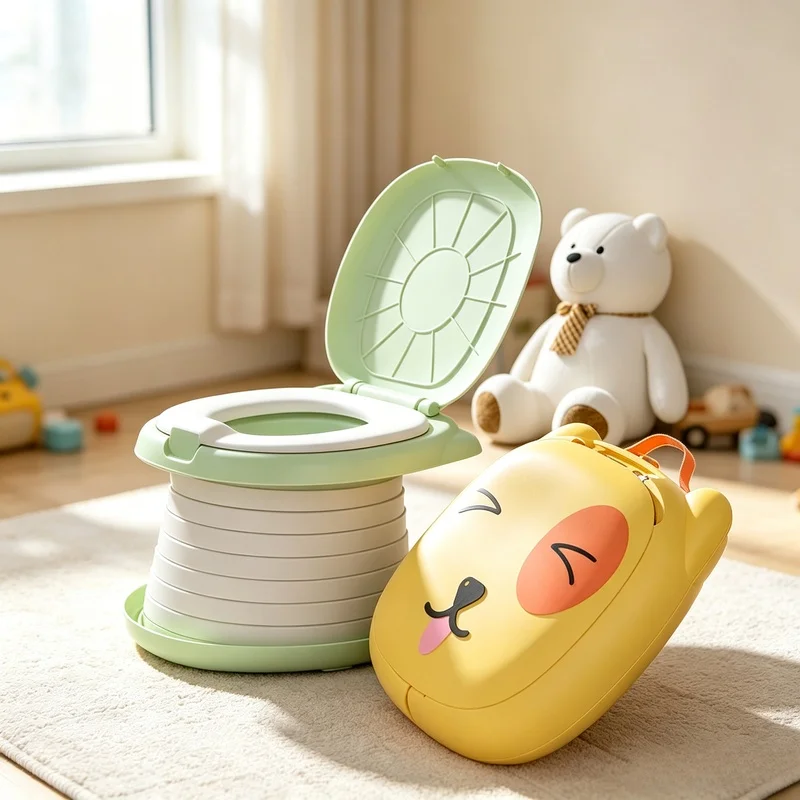 Kids Foldable Training Potty Portable Sealed Odor‑Proof Travel Toilet Leak‑Proof Baby Urinal for Car Outdoor Camping Use view 2