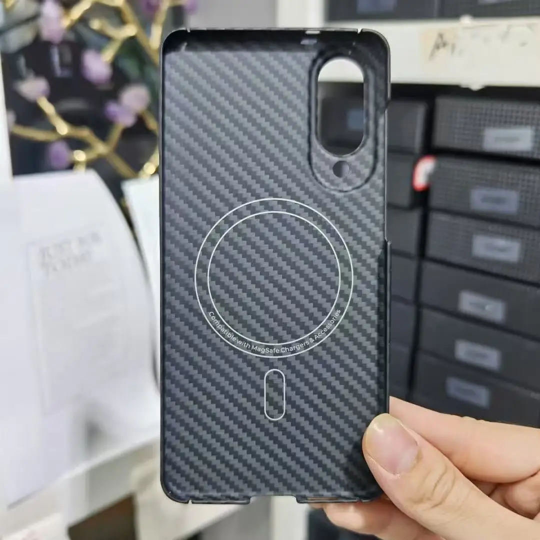 Magnetyczne etui na telefon z włókna aramidowego do Samsung Galaxy S25 Edge Etui z prawdziwego włókna węglowego do etui Magsafe Galaxy S25 Edge Luxury — zdjęcie produktu 3