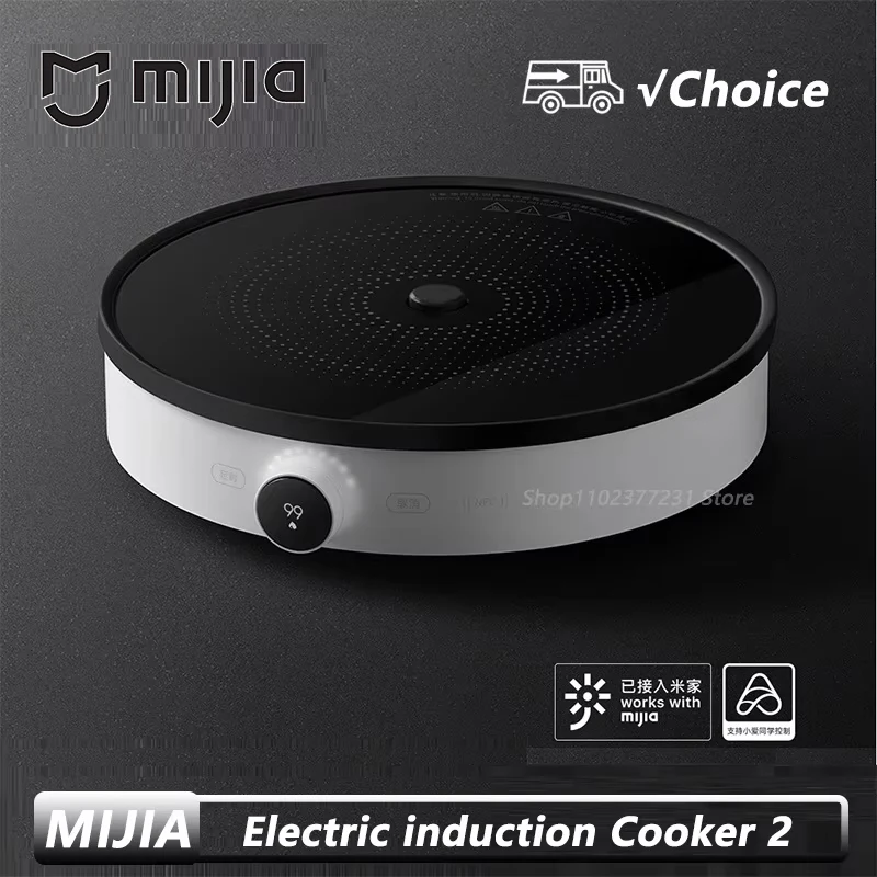 Mijia Electric Induction Cooker 2 Adjustable Heat 99Levels Flames Multifunctional OLED Screen Work with Mi Home APP