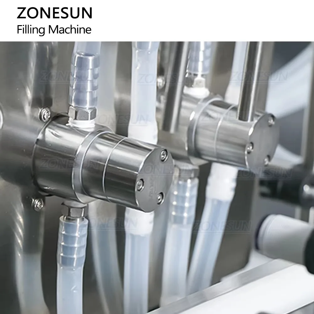 Automatic Desktop Liquid Water Filling Machine 4 Nozzles Magnetic Pump CNC Filler with Conveyor 110V-220V for Perfume